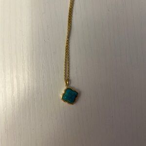 RARE KENDRA SCOTT Gold-Blue spade marble necklace! Brand New!!
